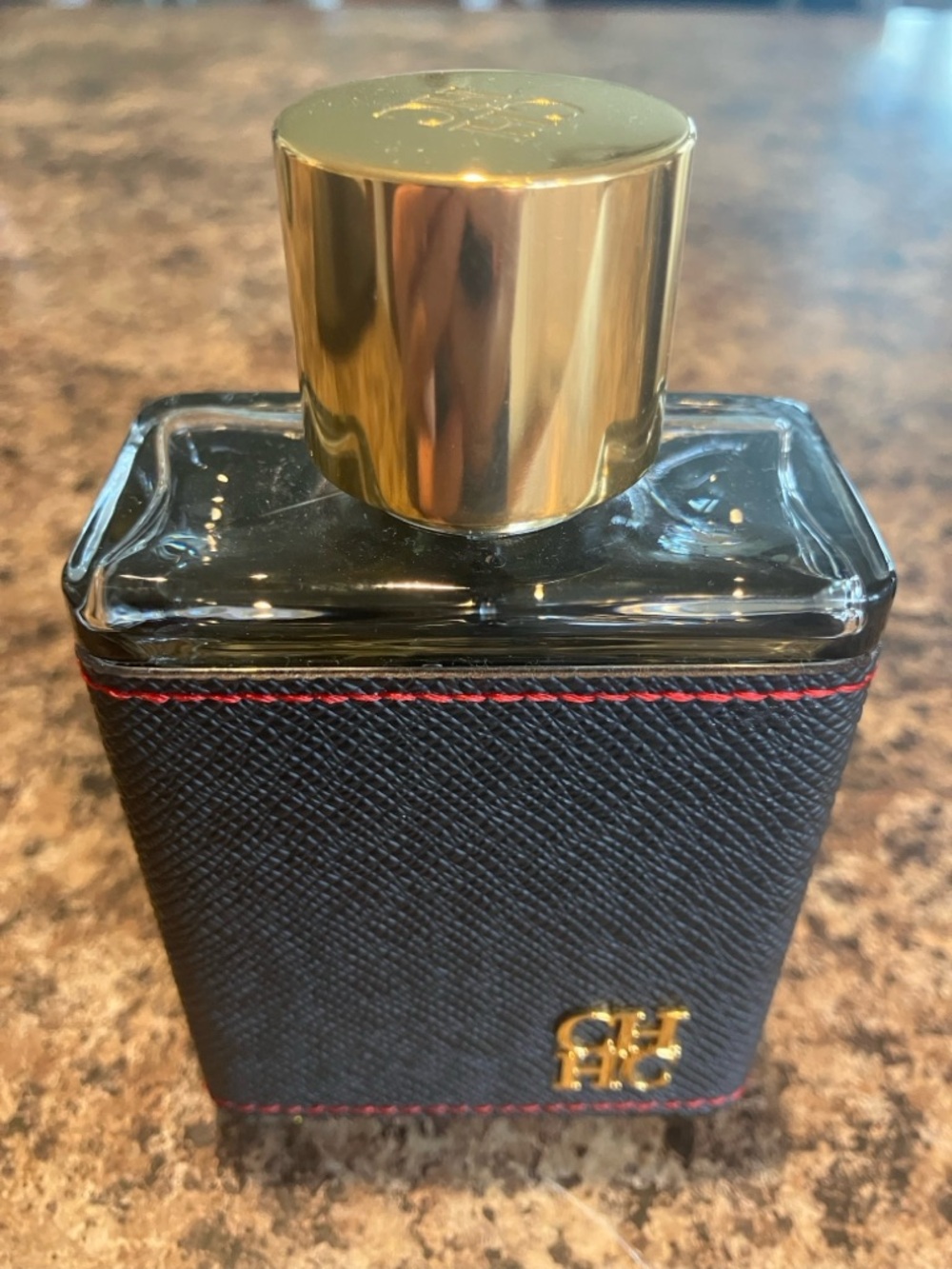 CH Men Style Fragrance Bottle - Black with Gold Cap